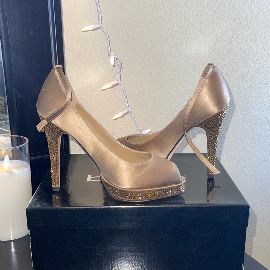 Bebe Krista Gold Heels